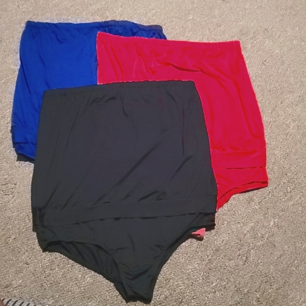 3 (1 pc) swim suite Red, blue and black